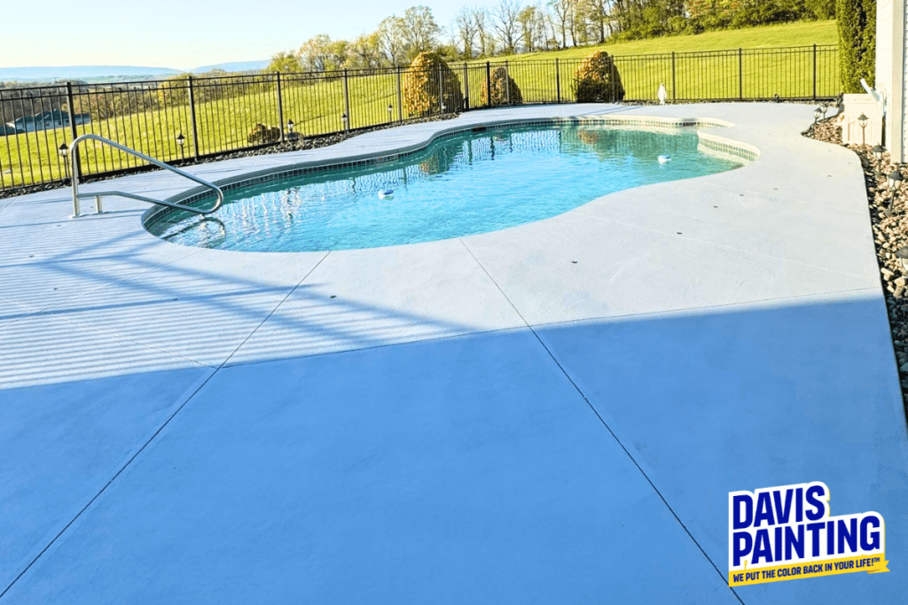 Jump In Off of a Freshly Painted Pool Deck