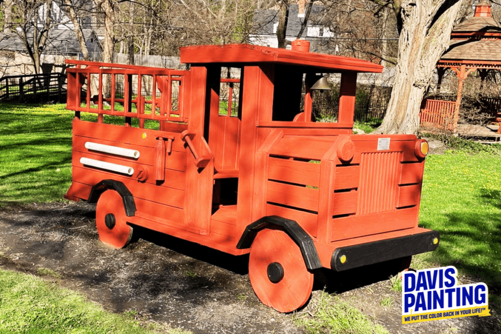 Painting a Flaming Red Firetruck