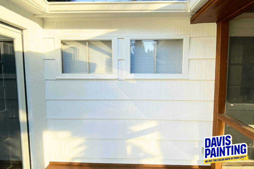 White Exterior Paint on Home Siding