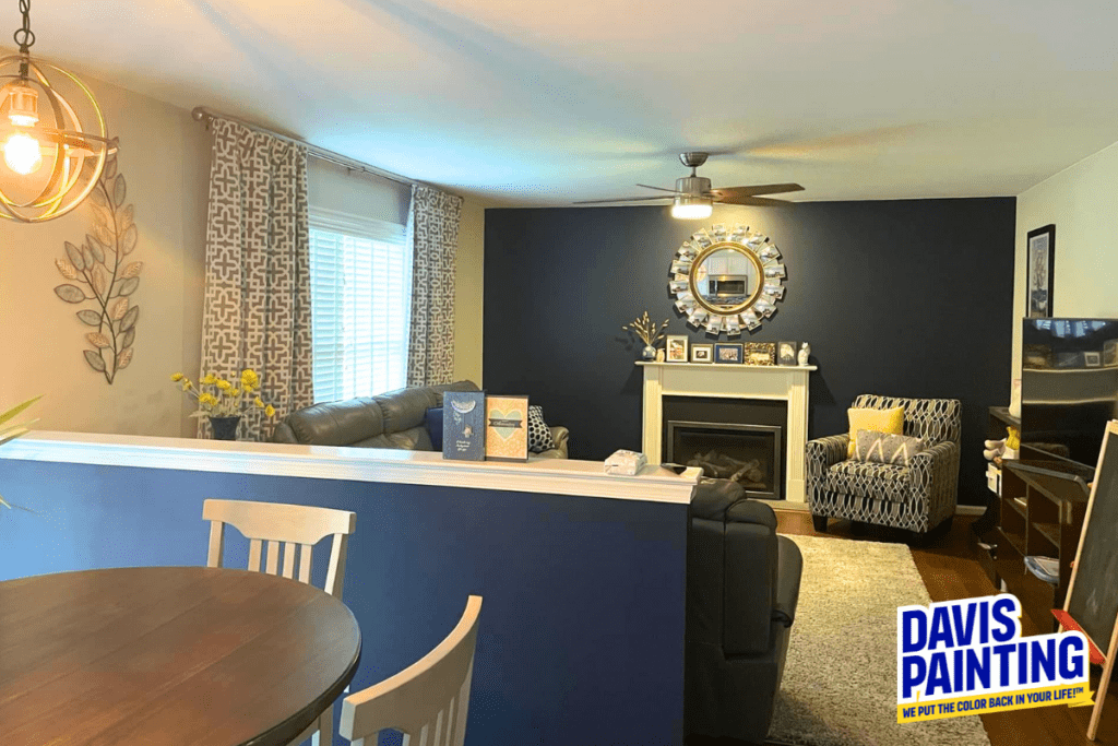 Deep Blue Accent Wall